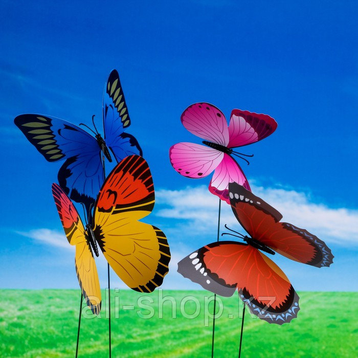 Декоративный штекер "Бабочка махаон с блёстками" микс - фото 3 - id-p113484358