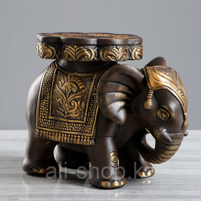 Статуэтка-подставка "Слон", бронзовый цвет, 29 х 25 см - фото 1 - id-p113484366