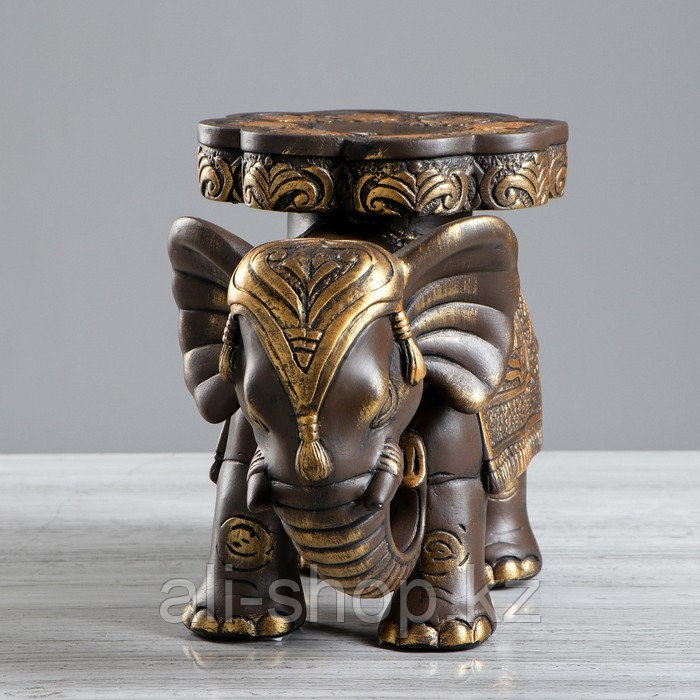 Статуэтка-подставка "Слон", бронзовый цвет, 29 х 25 см - фото 2 - id-p113484366