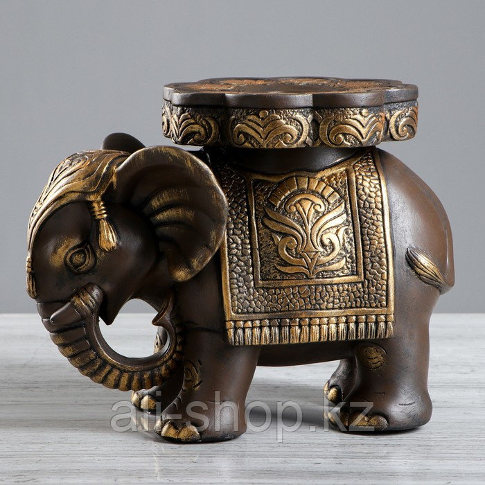 Статуэтка-подставка "Слон", бронзовый цвет, 29 х 25 см - фото 3 - id-p113484366