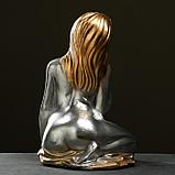 Фигура "Девушка сидябольшая" серебро, 58х45х40см, фото 3