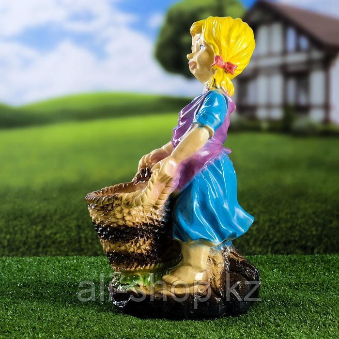 Садовая фигура "Девочка с корзинкой" разноцветная, 38 см, микс - фото 2 - id-p113485194
