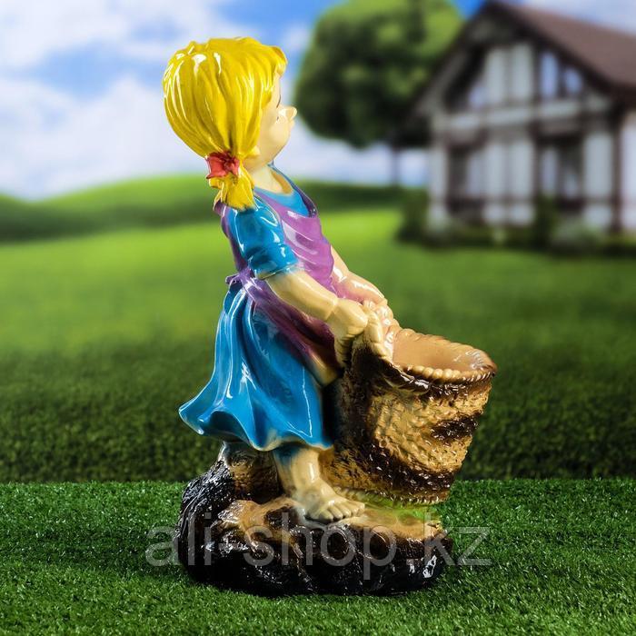 Садовая фигура "Девочка с корзинкой" разноцветная, 38 см, микс - фото 4 - id-p113485194