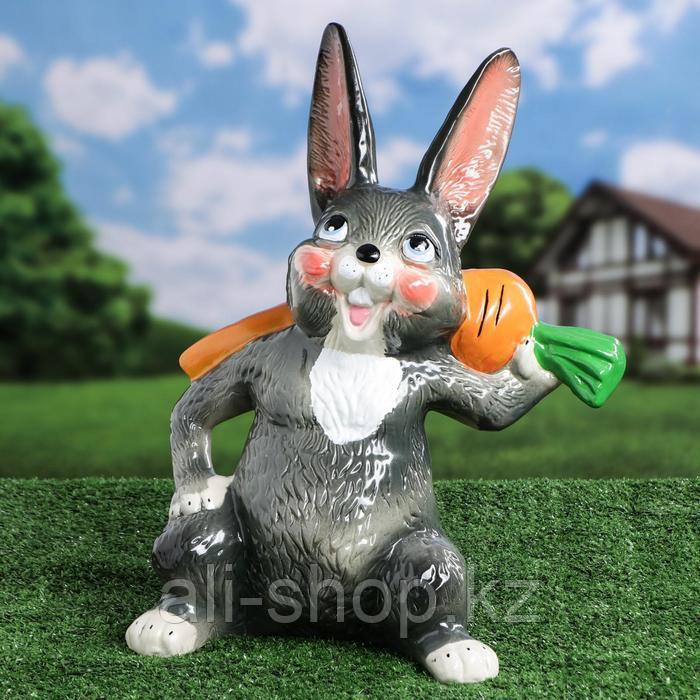 Садовая фигура "Заяц с морковкой", 42 см - фото 1 - id-p113485253