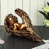 Статуэтка "Ангел в крыле", бронзовая, 17 см, фото 2