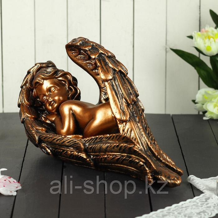 Статуэтка "Ангел в крыле", бронзовая, 17 см - фото 2 - id-p113485280