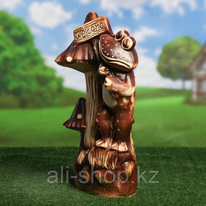 Садовая фигура "Жаба с грибом", под шамот, керамика, 51 см - фото 2 - id-p113485347