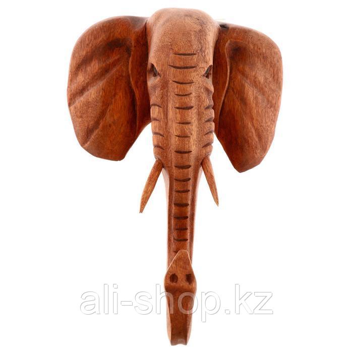 Панно декоративное "Слон" коричневый цвет 30х21х10 см - фото 5 - id-p113485367