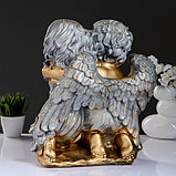 Фигура "Ангел и Фея сидя" большой бронза/серебро 24х35х41см, фото 3