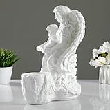 Светящееся фигурное кашпо "Дева ангел с ребенком"  36см, фото 3