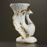 Фигура - подставка "Жар птица" белое золото 39х32х52см