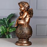 Статуэтка "Ангел на шаре со скрипкой", бронзовый цвет, 47 см, фото 2