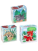 Кубики "Дикие животные. Малыши" 4 шт 00636 Десятое Королевство