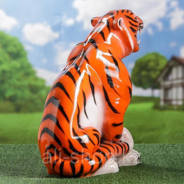 Садовая фигура "Тигр", глянец, оранжевый цвет, 52 см - фото 4 - id-p113485547