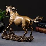 Фигура "Бегущий конь" бронза 35х9х22см, фото 2