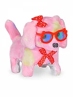 Мягкая игрушка Собака розовая пятнистая механическая 16 см 2704-4B ТМ Коробейники