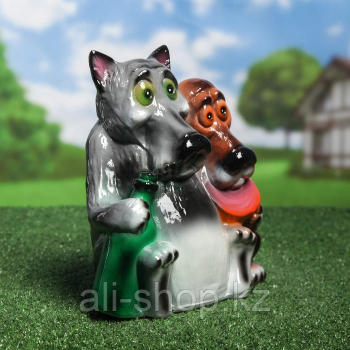 Садовая фигура "Волк и пес", глянец, 27 см - фото 2 - id-p113485644