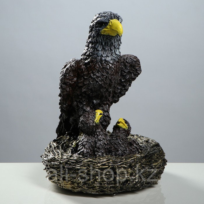 Статуэтка "Орёл с орлятами в гнезде" цветной, 42 см - фото 1 - id-p113485682