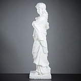 Фигура "Девушка с арфой большая" белая, 33×39×115см, фото 2