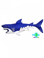 Детская игрушка животкого в виде Бычьей акулы, меняющая цвет под водой синяя W6328-51 "Я играю в зоопарк"