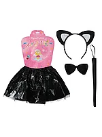 Карнавальный костюм юбка, ободок, бабочка, хвостик кошка