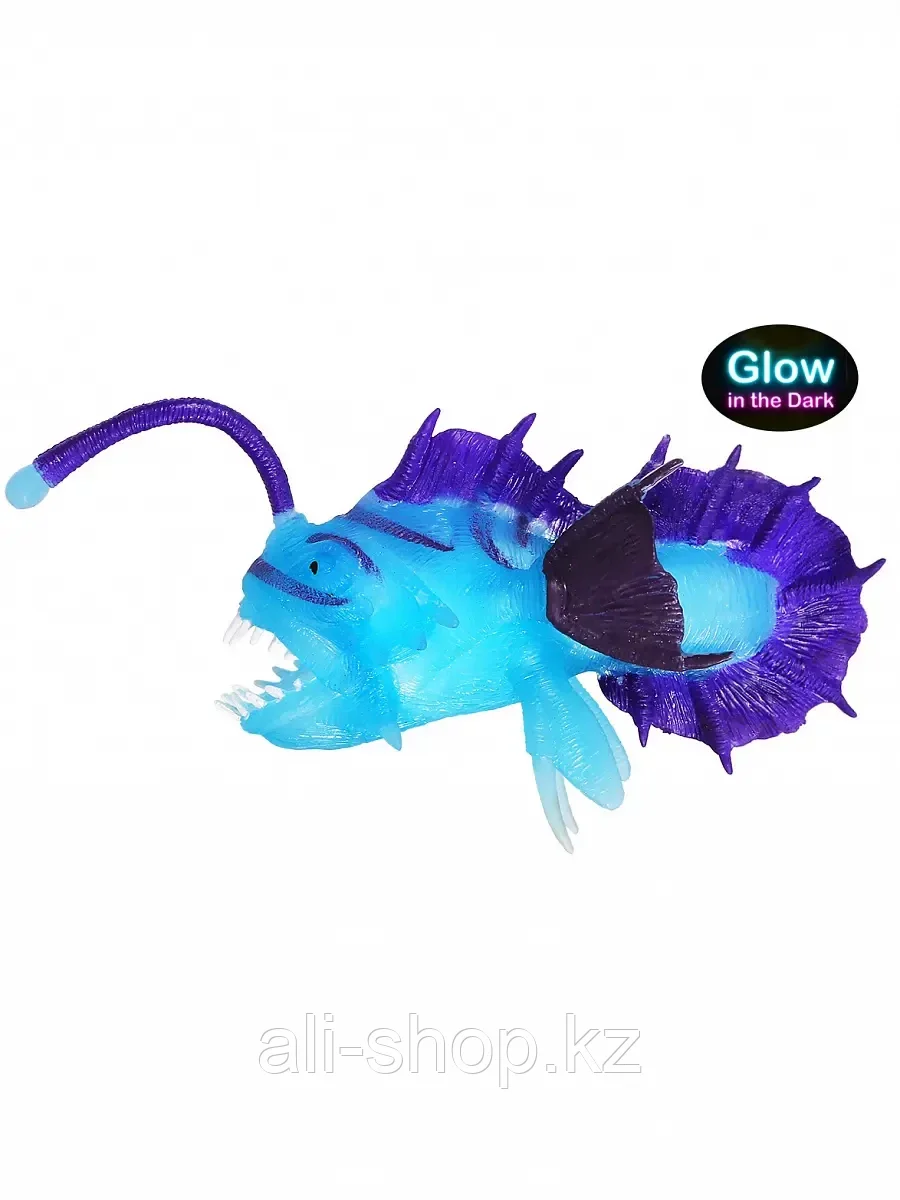 Детская игрушка рыбы в виде Глубоководного удильщика, светящегося в темноте W6328-58 "Я играю в зоопарк" - фото 1 - id-p113487382