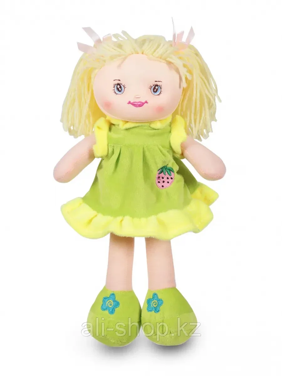 Мягкая игрушка Кукла Соня в зеленом платье 35 см C6767-35-1 ТМ Коробейники - фото 1 - id-p113489197