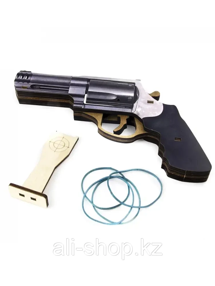 Резинкострел Револьвер деревянный 125109 Woodlandtoys - фото 3 - id-p113488209