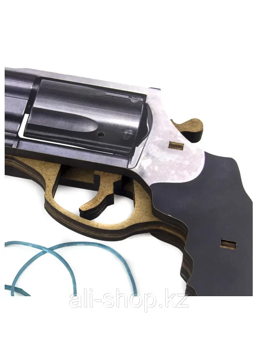 Резинкострел Револьвер деревянный 125109 Woodlandtoys - фото 4 - id-p113488209
