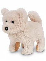 Мягкая игрушка Собака чау-чау светло-кремовая механическая 16 см 2704-8-3 ТМ Коробейники