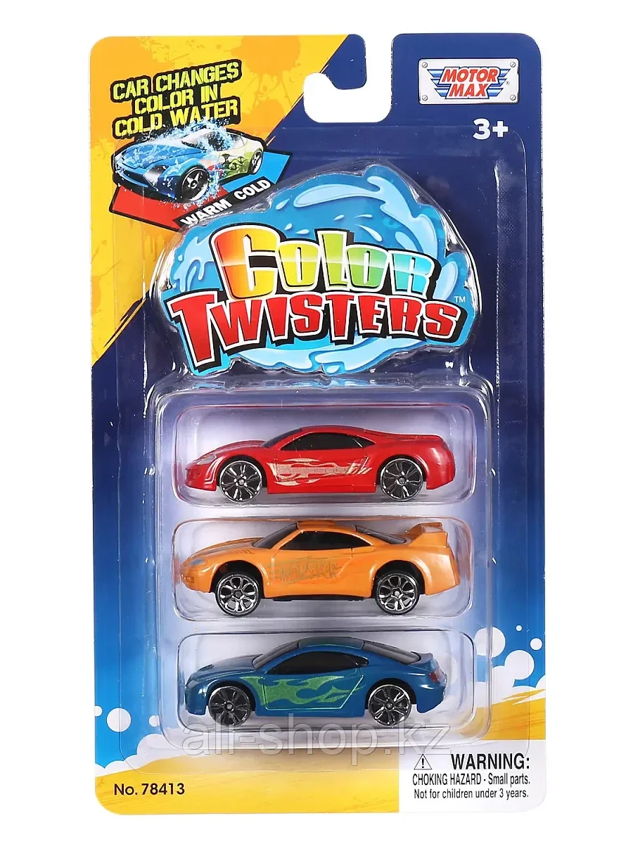 Мод. маш. Motormax Набор 3" Color Change Cars (Серия Color Twisters) 78413 3 машинки - фото 1 - id-p113490110
