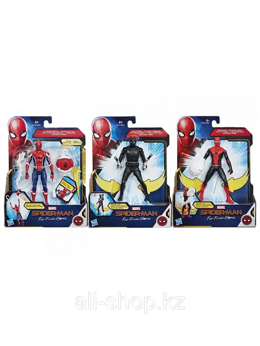 Фигурка Человек-паук делюкс "Spider-man" 15см с интерактивным аксессуаром, в ассортименте E3547 HASBRO - фото 1 - id-p113490404