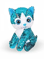 Мягкая игрушка Кошка Тиара голубая с пайетками 24 см CYS9241-1 ТМ Коробейники