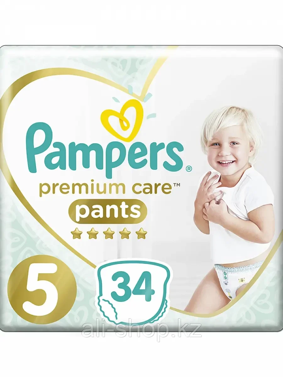 Трусики Pampers Premium Care 12-17 кг, размер 5, 34 шт. - фото 1 - id-p113491275