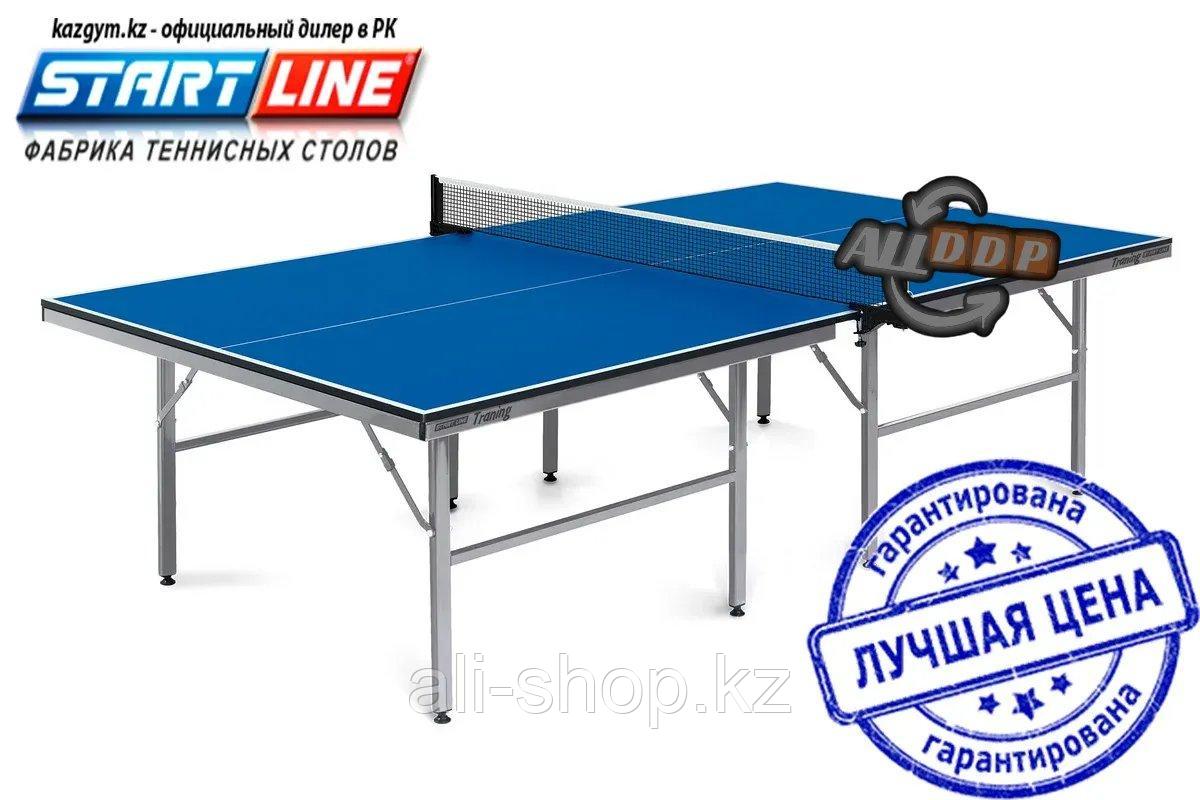 Теннисный стол Start Line Training 22 мм, без сетки, на роликах, регулируемые опоры - фото 1 - id-p113495358