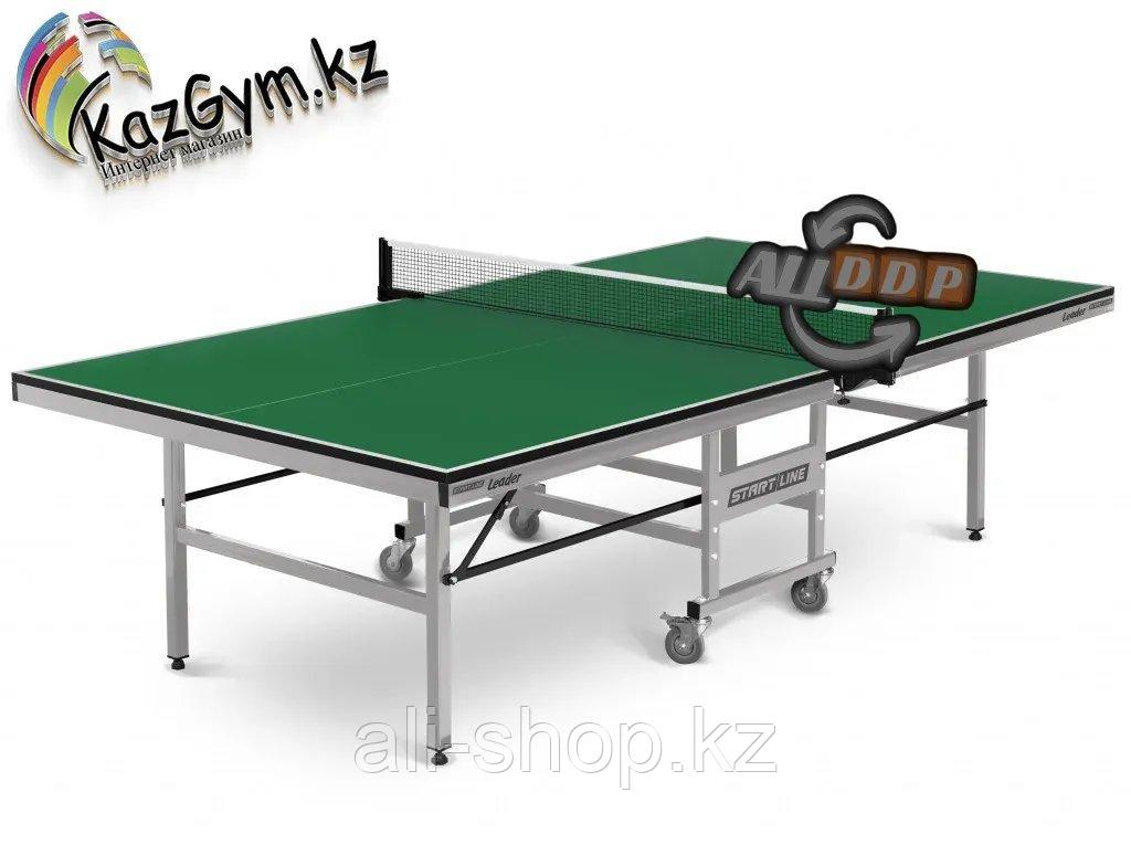 Теннисный стол Start Line Leader 22 мм, GREEN (без сетки) - фото 1 - id-p113495361