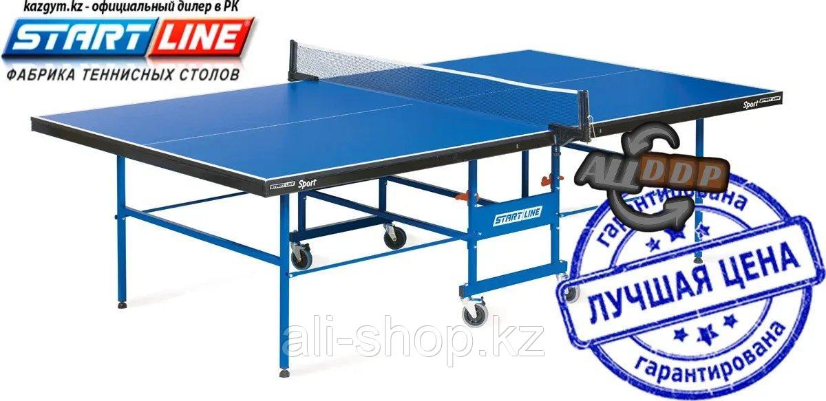 Теннисный стол Start Line Sport 18 мм, мет.кант, без сетки, регулируемые опоры - фото 1 - id-p113495366
