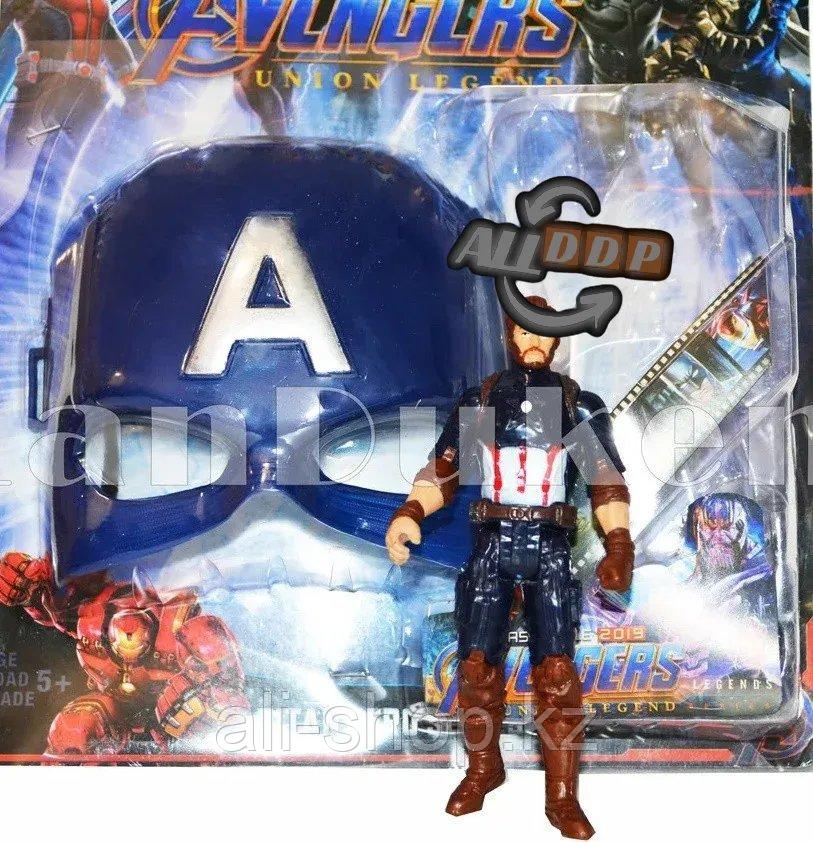 Набор детская маска и фигурка Капитана Америка 15 см серия Мстители - фото 1 - id-p113495564