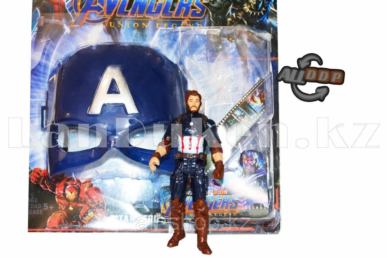 Набор детская маска и фигурка Капитана Америка 15 см серия Мстители - фото 3 - id-p113495564