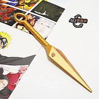 Игрушечное оружие Наруто кунай с ручкой цвет медь