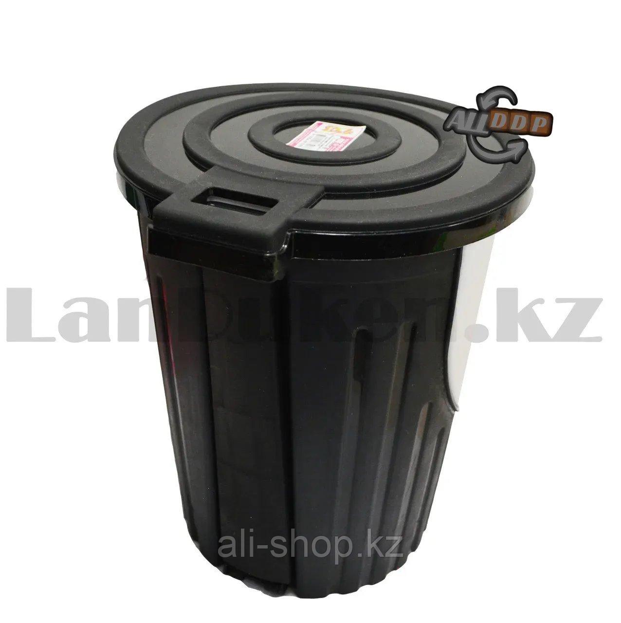 Мусорный контейнер с педалью объем 8 литров ведро мусорное черно-белый Style 01061 - фото 8 - id-p113496547