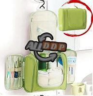 Органайзер для хранения косметики и аксессуаров складной подвесной Wosh bag зеленый