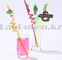 Трубочки для коктейлей многоразовые из твердого пластика тематические