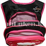 Рюкзак с ортопедической спинкой подростковый Мишка Gole розовый, фото 8