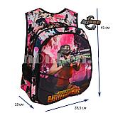 Рюкзак с ортопедической спинкой подростковый камуфляжный Battlegrounds 421 розовый, фото 2