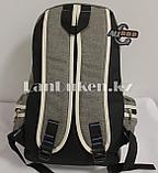 Универсальный школьный рюкзак с ромбиком серый, фото 2