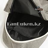 Универсальный школьный рюкзак с ромбиком серый, фото 8