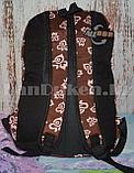 Рюкзак с боковыми карманами Living traveling share, коричневый с узорами, фото 3