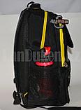 Рюкзак с боковыми карманами, черный с желтым, фото 4