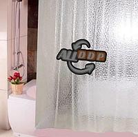 Водонепроницаемая шторка для ванной полупрозрачная 3D Shower curtain 180x180 см белая